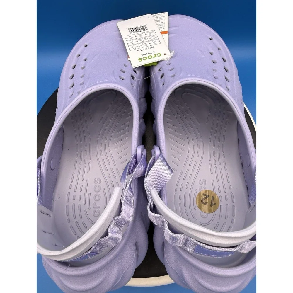 Crocs Echo Clog Mens Size 12 Mystic Purple Slip On Casual Sandals 207937-5BN NEW